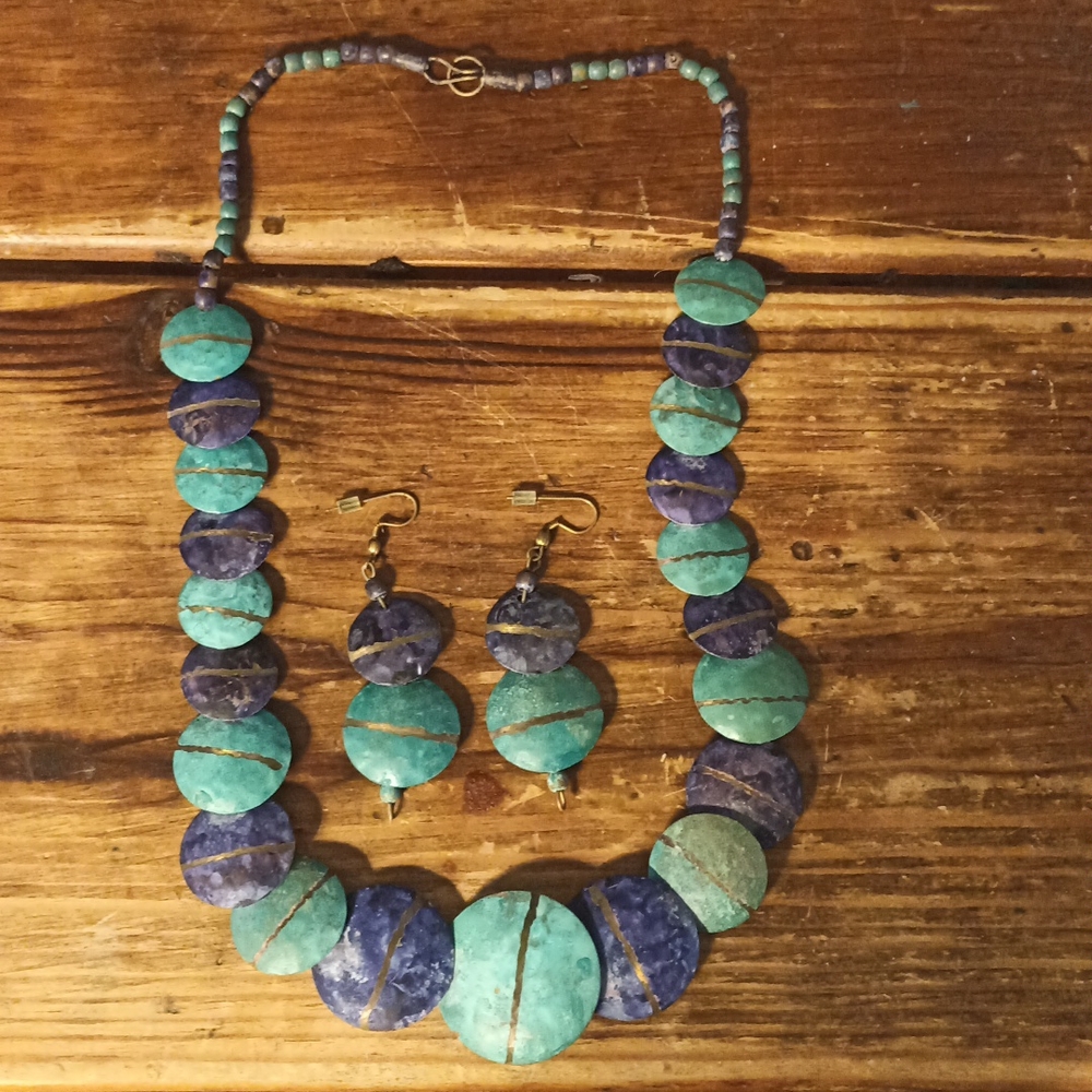 Necklace and earrings